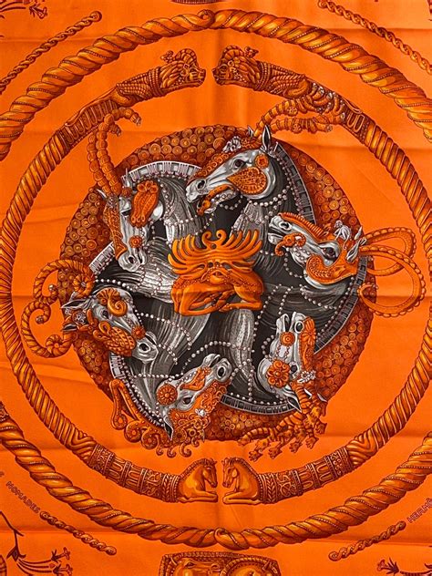 Lot 83: Hermes Silk Scarf 'Ors Nomades 